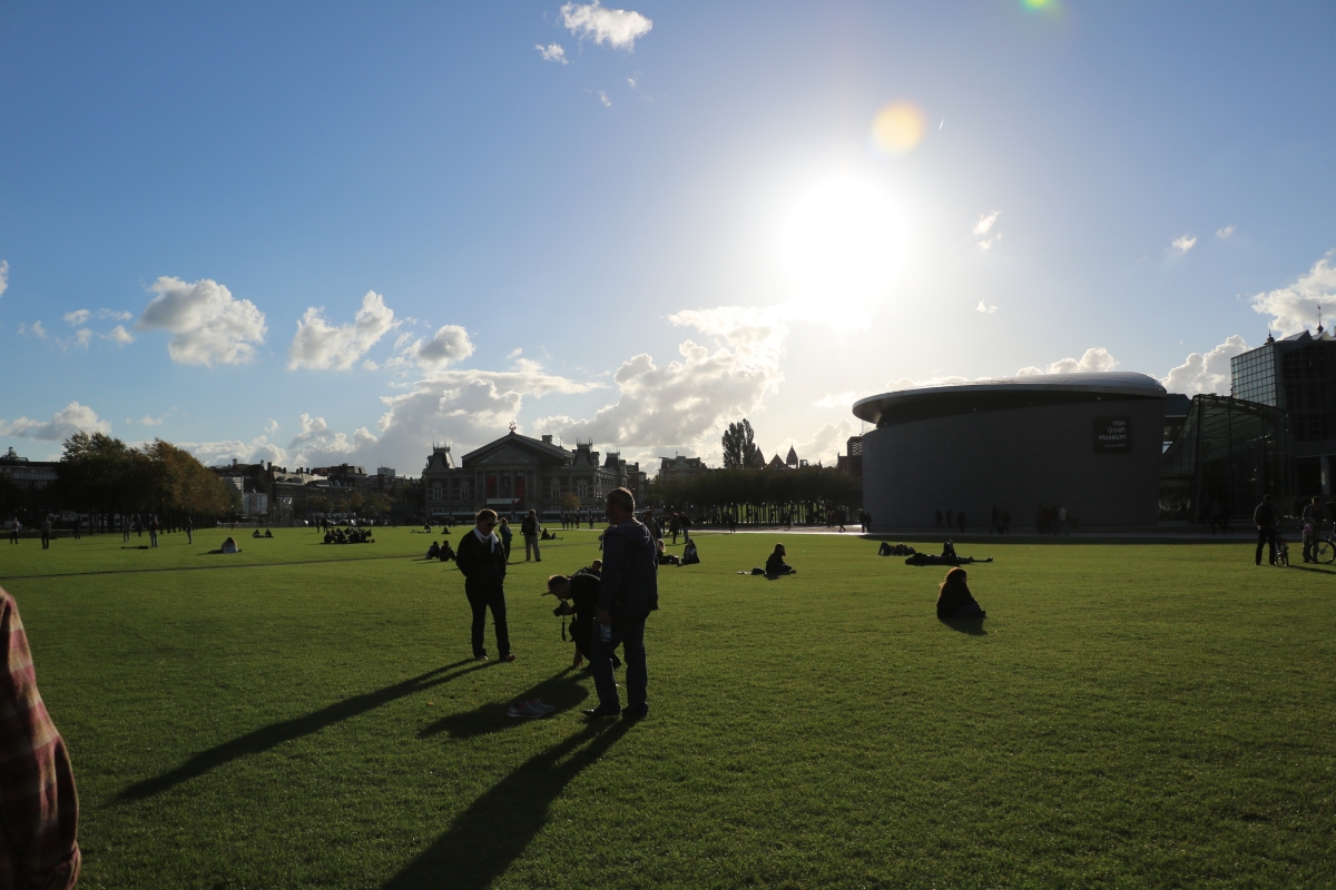 Find a nice place for a picnic .  While you're visiting the "I Amsterdam" sign, go relax in the Museumplein.  This grassy area is ideal for grabbing some local cheese and bread and posting up for a picnic.  The Van Gogh Museum, Rijksmuseum and the Stedelijk Museum are all located right around this park, incase you wanted to see a few of the most well known art exhibits in the world.                  